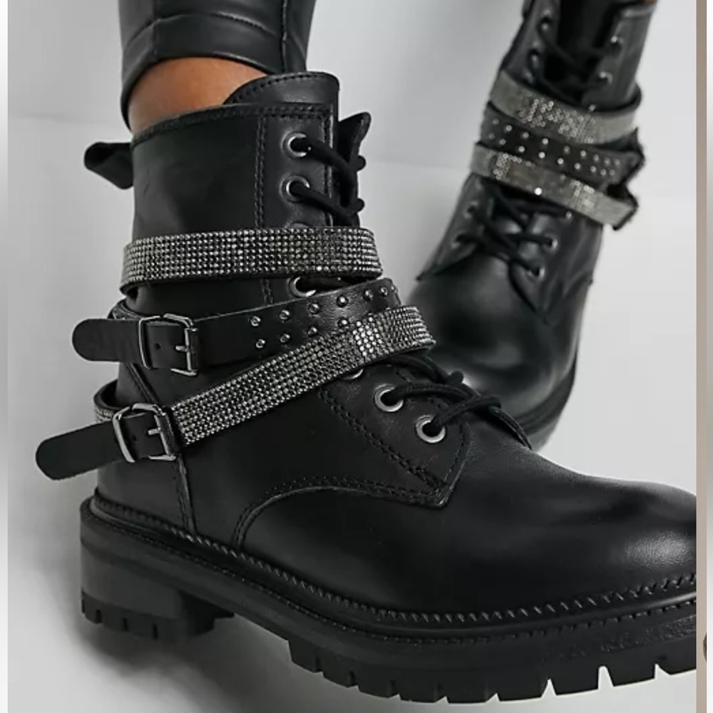 Steve Madden Girls J Captain Lug Sole Boots w/ Zip Closure | Size 3